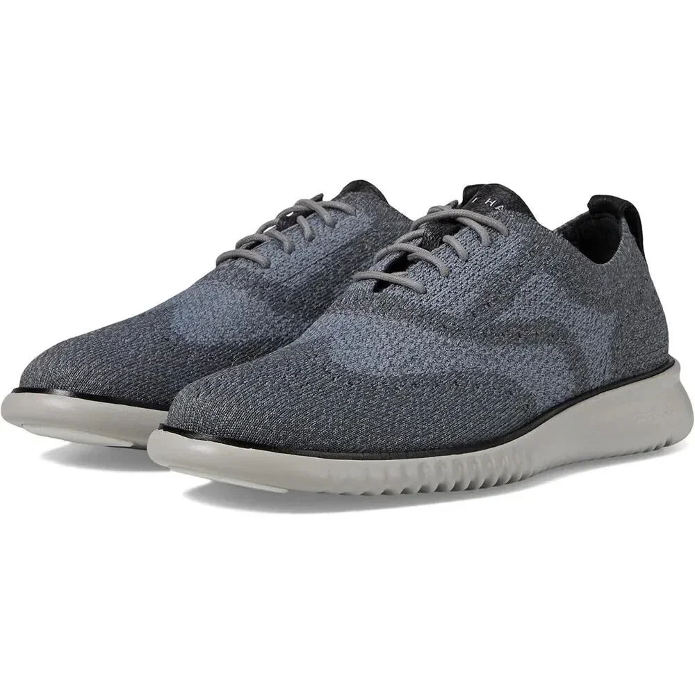 Cole Haan ZEROGRAND StitchLite Wingtip Oxford Magnet Vapor Grey Mens 11.5 M NEW